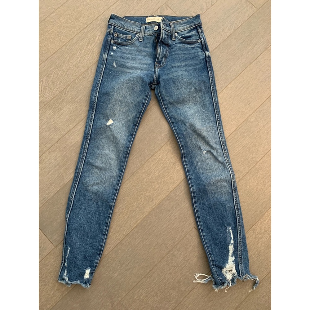 Distressed jeans
